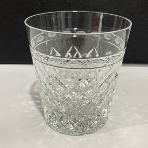 Wedgwood Cheslyn pattern double old fashioned cut crystal glass tumbler marked